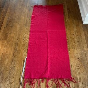 Marine Layer Cozy Red Scarf with Fringe